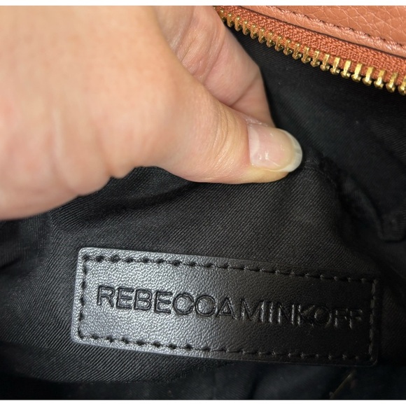 Rebecca Minkoff Regan Crossbody Purse Caramel Brown Leather Bag - Picture 8 of 9
